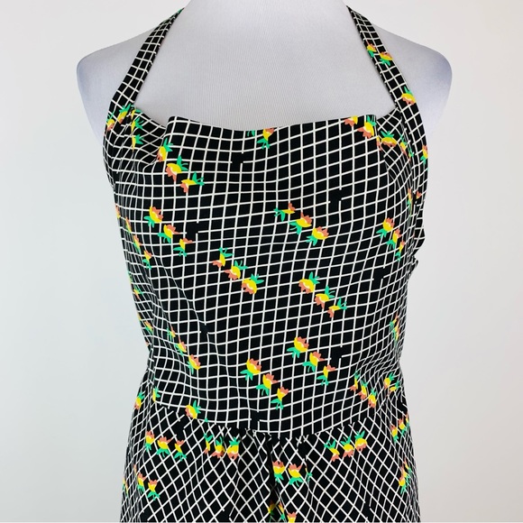 Anthropologie A Rose Has No Teeth Windowpane Floral Dress Small - Picture 2 of 15